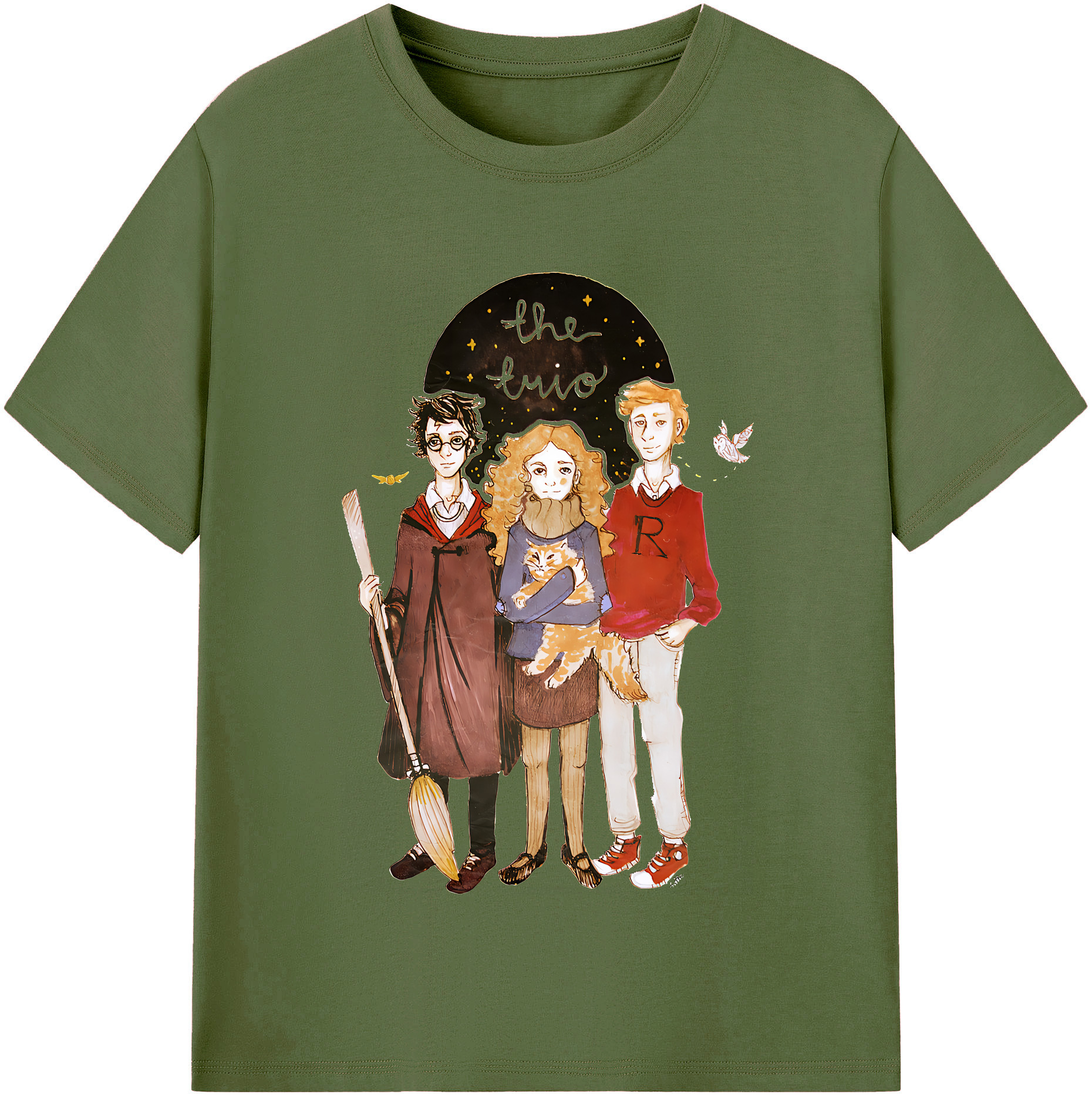 （画像用） Harry Potter ハリー・ポッターシリーズ 綿100％半袖Tシャツ（フロントプリント）